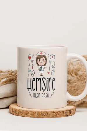 Alya Gift Shop Kişiye Özel Hemşire Kupa Bardak