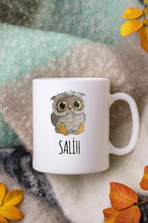 Alya Gift Shop Kişiye Özel Baykuş Kupa Bardak