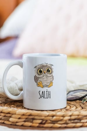 Alya Gift Shop Kişiye Özel Baykuş Kupa Bardak