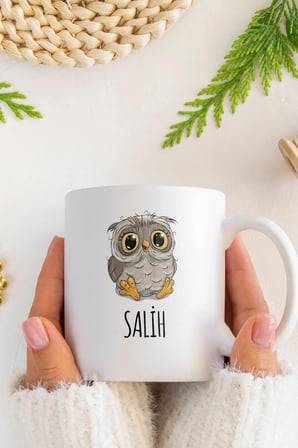 Alya Gift Shop Kişiye Özel Baykuş Kupa Bardak