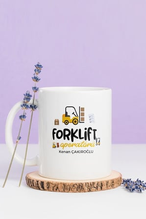 Alya Gift Shop Kişiye Özel Forklift Operatörü Kupa Bardak