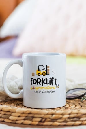 Alya Gift Shop Kişiye Özel Forklift Operatörü Kupa Bardak