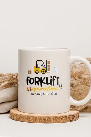 Alya Gift Shop Kişiye Özel Forklift Operatörü Kupa Bardak