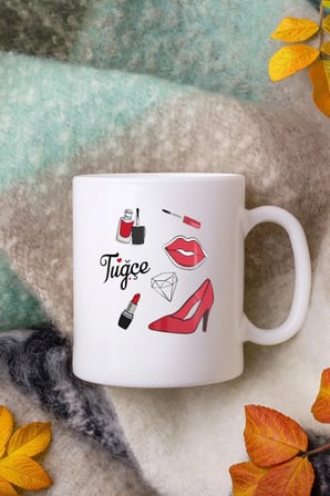 Alya Gift Shop Kişiye Özel Makyaj Kupa Bardak