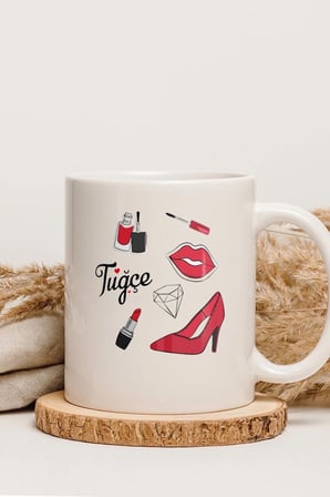 Alya Gift Shop Kişiye Özel Makyaj Kupa Bardak