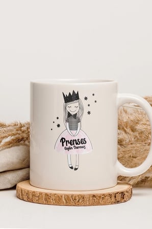 Alya Gift Shop Kişiye Özel Prenses Kupa Bardak