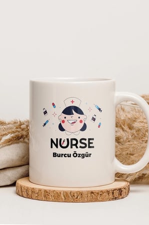 Alya Gift Shop Kişiye Özel Nurse Kupa Bardak