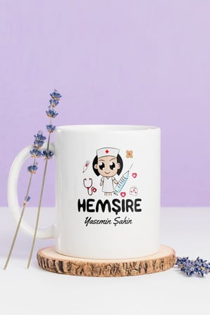 Alya Gift Shop Kişiye Özel Hemşire Kupa Bardak