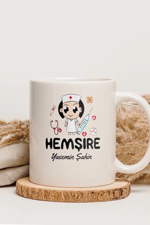 Alya Gift Shop Kişiye Özel Hemşire Kupa Bardak