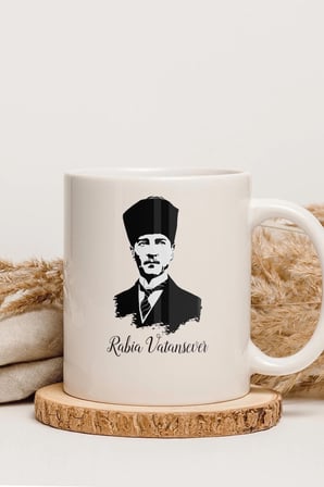 Alya Gift Shop Kişiye Özel Atatürk Kupa Bardak