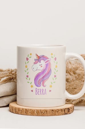Alya Gift Shop Kişiye Özel Unicorn Kupa Bardak