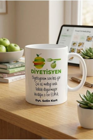 Alya Gift Shop Kişiye Özel Diyetisyen Kupa Bardak