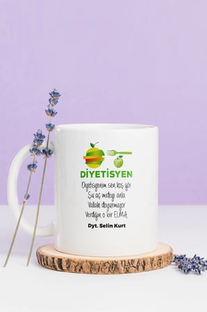 Alya Gift Shop Kişiye Özel Diyetisyen Kupa Bardak