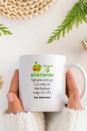 Alya Gift Shop Kişiye Özel Diyetisyen Kupa Bardak