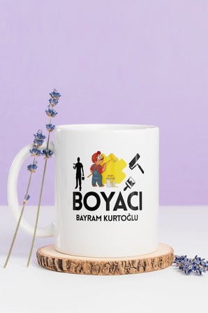 Alya Gift Shop Kişiye Özel Boyacı Kupa Bardak
