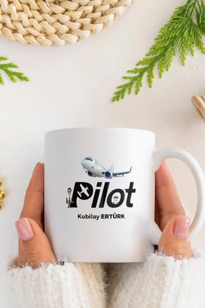 Alya Gift Shop Kişiye Özel Pilot Kupa Bardak