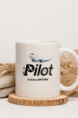 Alya Gift Shop Kişiye Özel Pilot Kupa Bardak