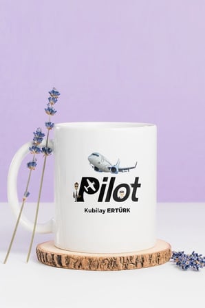 Alya Gift Shop Kişiye Özel Pilot Kupa Bardak