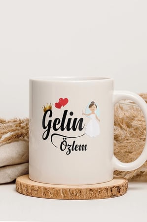 Alya Gift Shop Kişiye Özel Gelin Kupa Bardak