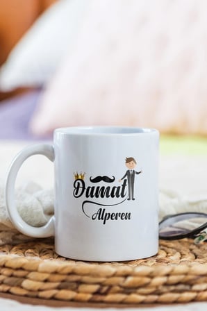 Alya Gift Shop Kişiye Özel Damat Kupa Bardak