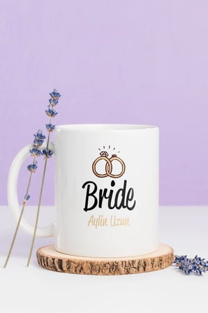 Alya Gift Shop Kişiye Özel Bride Kupa Bardak