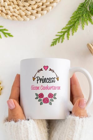 Alya Gift Shop Kişiye Özel Princess Kupa Bardak