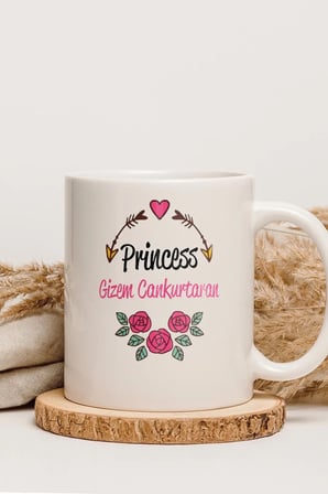 Alya Gift Shop Kişiye Özel Princess Kupa Bardak