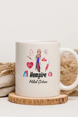 Alya Gift Shop Kişiye Özel Hemşire Kupa Bardak