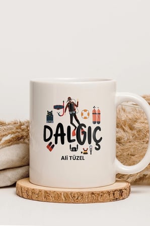 Alya Gift Shop Kişiye Özel Dalgıç Kupa Bardak