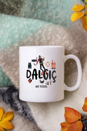 Alya Gift Shop Kişiye Özel Dalgıç Kupa Bardak