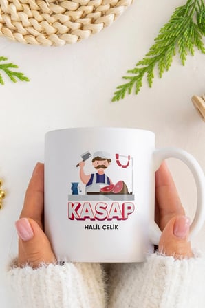 Alya Gift Shop Kişiye Özel Kasap Kupa Bardak