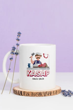 Alya Gift Shop Kişiye Özel Kasap Kupa Bardak