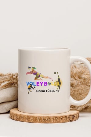 Alya Gift Shop Kişiye Özel Voleybolcu Kupa Bardak