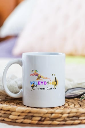Alya Gift Shop Kişiye Özel Voleybolcu Kupa Bardak