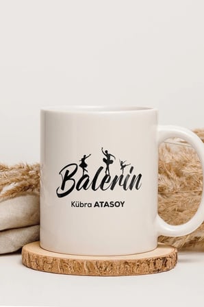 Alya Gift Shop Kişiye Özel Balerin Kupa Bardak
