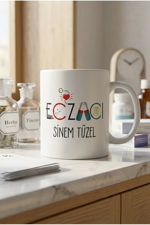 Alya Gift Shop Kişiye Özel Eczacı Kupa Bardak
