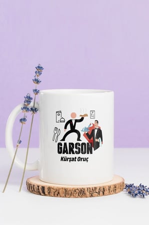 Alya Gift Shop Kişiye Özel Garson Kupa Bardak