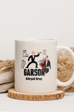 Alya Gift Shop Kişiye Özel Garson Kupa Bardak