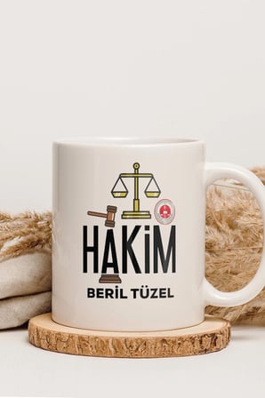 Alya Gift Shop Kişiye Özel Hakim Kupa Bardak