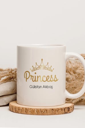 Alya Gift Shop Kişiye Özel Princess Kupa Bardak