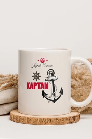 Alya Gift Shop Kişiye Özel Kaptan Kupa Bardak