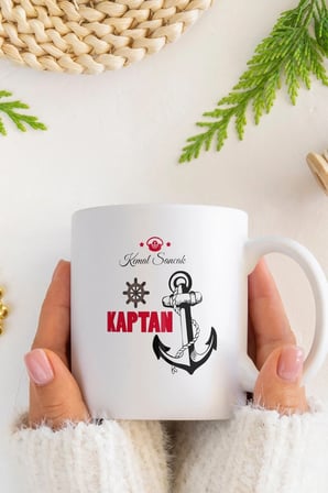 Alya Gift Shop Kişiye Özel Kaptan Kupa Bardak