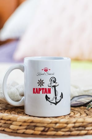 Alya Gift Shop Kişiye Özel Kaptan Kupa Bardak