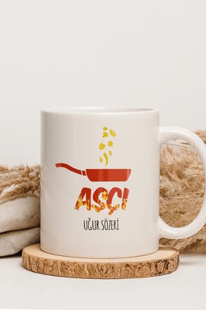 Alya Gift Shop Kişiye Özel Aşçı Kupa Bardak