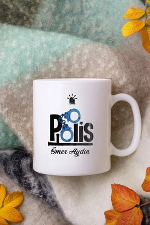 Alya Gift Shop Kişiye Özel Polis Kupa Bardak