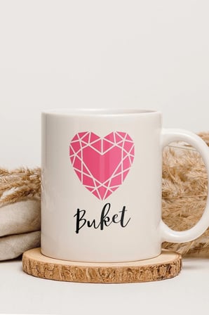 Alya Gift Shop Kişiye Özel Kalpli Kupa Bardak