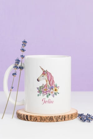 Alya Gift Shop Kişiye Özel Unicorn Kupa Bardak