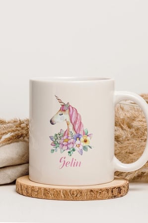 Alya Gift Shop Kişiye Özel Unicorn Kupa Bardak