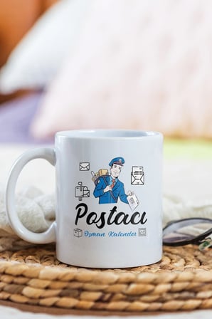Alya Gift Shop Kişiye Özel Postacı Kupa Bardak