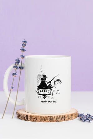 Alya Gift Shop Kişiye Özel Balıkçı Kupa Bardak
